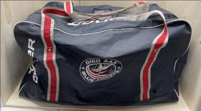 Authentic AAA Blue Jackets BAUER Equipment Bag 36'' Dual Handle Internal Pockets