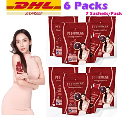 6 X PER Berry Buk Fiber Pananchita Plus Blood Orange 7 Sachets