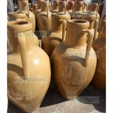 Capasone pugliese orcio anfora in terracotta smaltata vaso vasi giardino yellow
