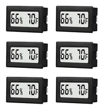 6 Pack Mini Small Digital Hygrometer Thermometer Indoor Temperature and Humidity