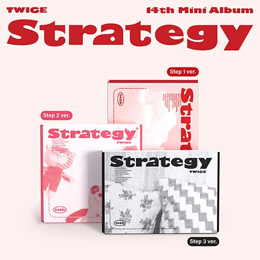 TWICE アルバム strategy 新品未開封 3形態セット 通常盤 TWICE STRATEGY 14th Mini Album 3 Ver SET/3CD+POSTER+3Photo