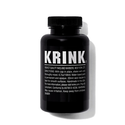 Krink Black Dauber 250ml - Mattlack auf Wasserbasis mit 20mm Rundtropfer