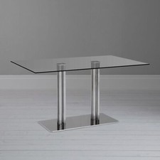 John Lewis & Partners Tropez Rectangular 6 Seater Glass Dining Table