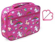 Kids Pink Unicorn Lunch Box Insulated Lunch Bag Little Girls Toddler Preschool