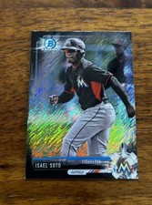 2017 Bowman Chrome Mini Prospects Black Shimmer Refractor BCP129 Isael Soto /100