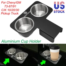 Aluminium Dual Drink Cup Holder For 73-87/91 Chevy/GMC C/K 10/20/30 Pickup Truck