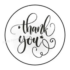 THANK YOU SCRIPT ENVELOPE SEALS LABELS STICKERS PARTY FAVORS