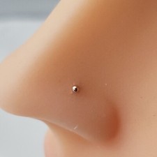 20G IMPLANT GRADE GOLD Solid TITANIUM BALL NOSE BONE DIMPLE STUD BODY JEWELRY
