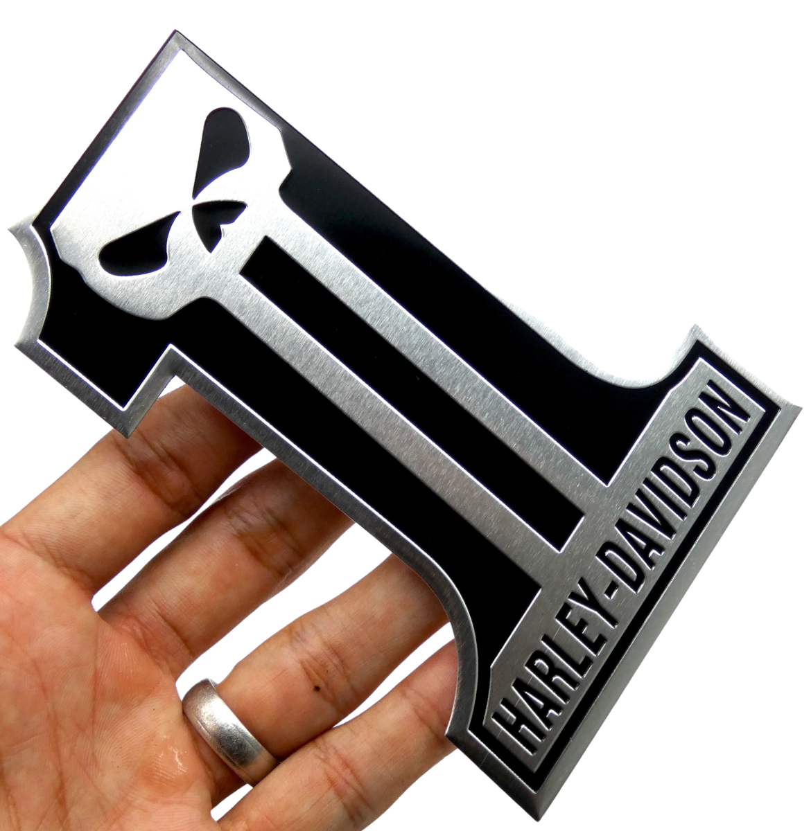 1x Aluminum Motorcycle Gas Tank Emblem Harley Number 1 1x Aluminum Motorcycle Gas Tank Emblem Harley Number 1