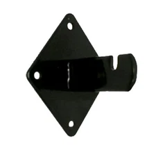 Gridwall Wall Mount Bracket - Grid Panel Mounting Brackets - Black - 24 Pieces