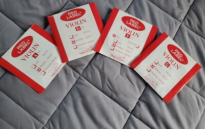 Super Sensitive Red Label A4/4, D4/4, E4/4, G4/4 Violin Strings Medium Gauge