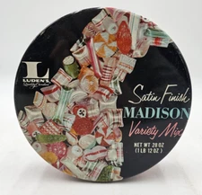 Nice Vintage Luden's Madison Mixed Hard Candies Candy tin can Reading Pa- 7 inch
