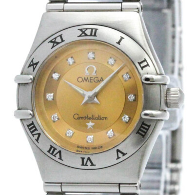 Polierte OMEGA Constellation Cindy Crawford Diamantuhr BF570423 