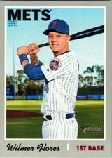 2019 Topps Heritage #183 Wilmer Flores New York Mets