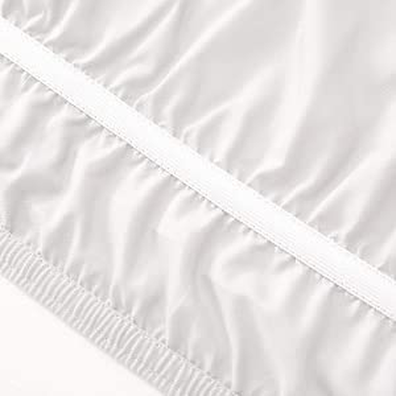 Wrap around Bed Skirt Queen/King, Pom Pom White Bed Skirt 14 Inch Drop