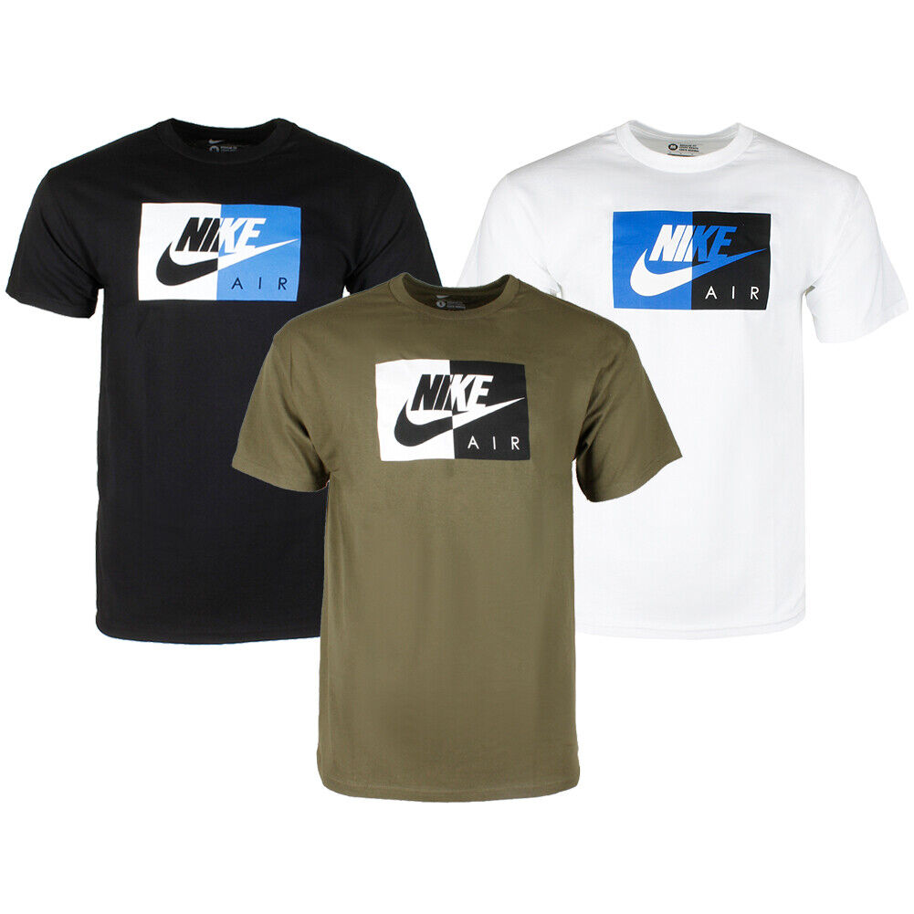 Nike Air Men's Athletic Short Sleeve Color Blocked Logo Gym Nike Air Men's Athletic Short Sleeve Color Blocked Logo Gym