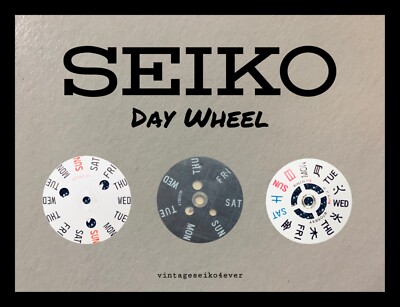 NOS GENUINE SEIKO DAY WHEEL PART NUMBER 870 xxx ALL MODELS SEE