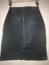 Express Genuine Suede Leather Skirt Womens Gray Size 7/8 EUC