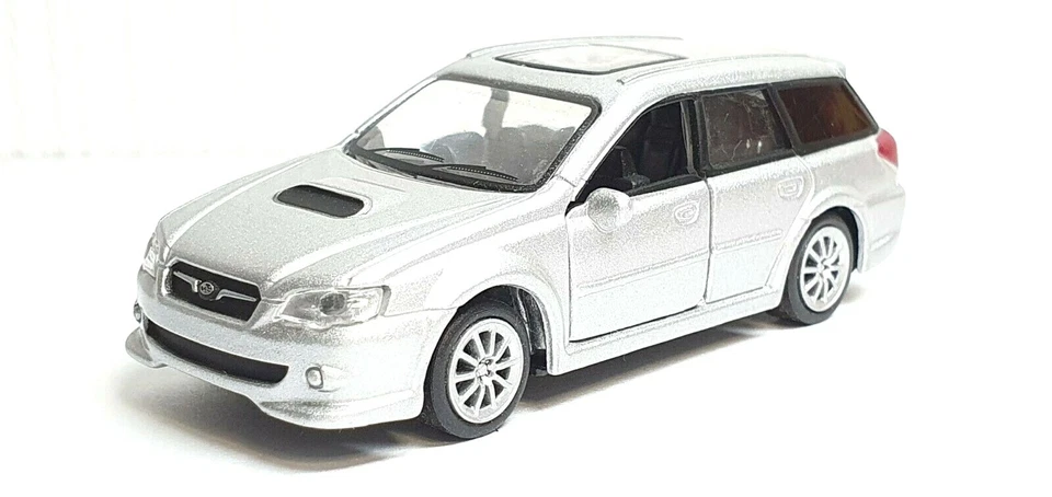 1/60 Konami J Owners Collection SUBARU LEGACY TOURING WAGON PLATEADO modelo fundido a presión Foto 2 de 3