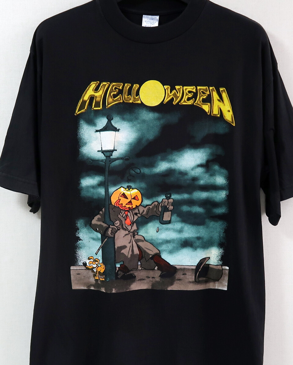 90s vintage helloween band concert t shirt master ring world