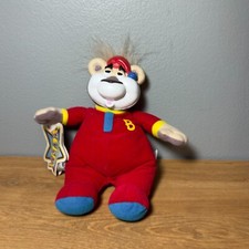 1999 Mattel Bedtime Bubba Talking 8" Plush Bear Rubber Face With Tags Works