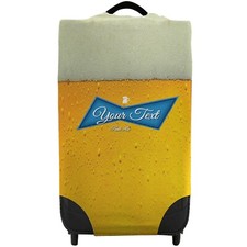 Personalised Blue Beer Label Caseskinz SUITCASE Cover SUITCASE NOT INCLUDED
