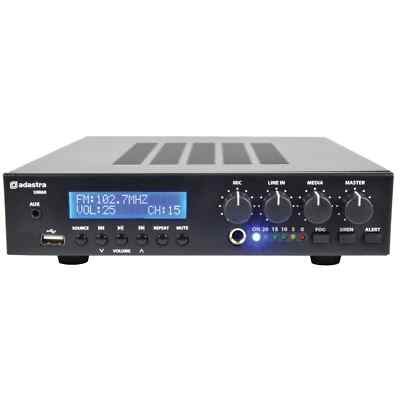 Adastra UM60 Compact 60 W 100 V PA Mixer Verstärker mit BT/FM/USB