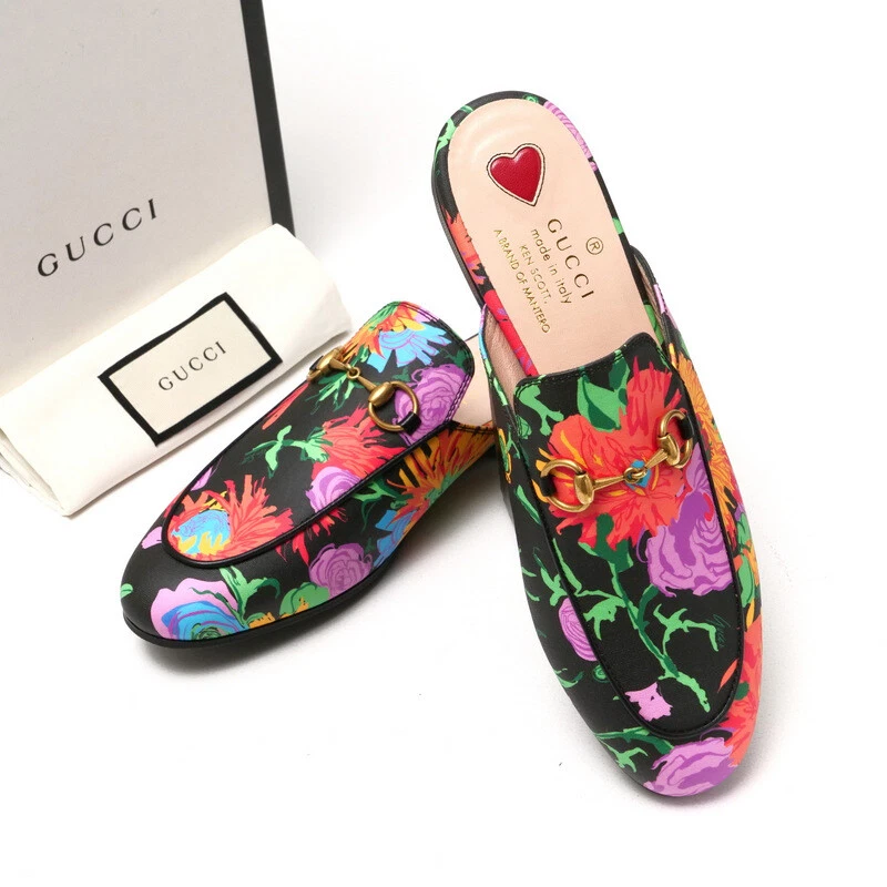 Objet inutilisé Sandales GUCCI Taille 37 Ken Scott Horsebit Sandales à enfiler Fleur...