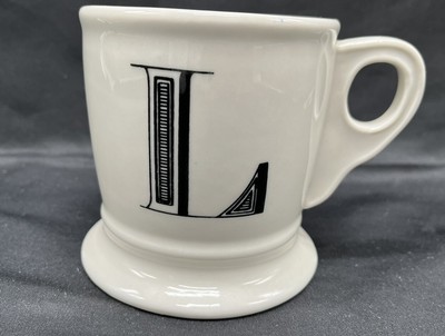 Anthropologie Monogram Initial 'L' Ceramic Mug 4 in.