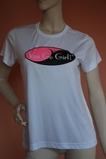 You Go Girl Womens Cool  Dry Sport Performance Interlock Tee UPF 30 Fitness