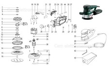 Ricambi originali per levigatrice METABO SXE 450 TurboTec 00129000 ricambio