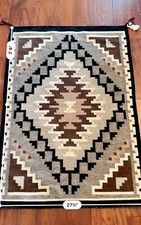 Hand Woven Native American Navajo Wool Rug 42" X 28" in Great Condition