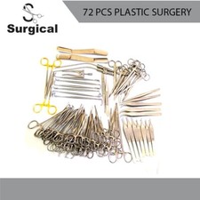 Plastic Surgery 72 Pcs Surgical Instruments Kit Stainless Steel