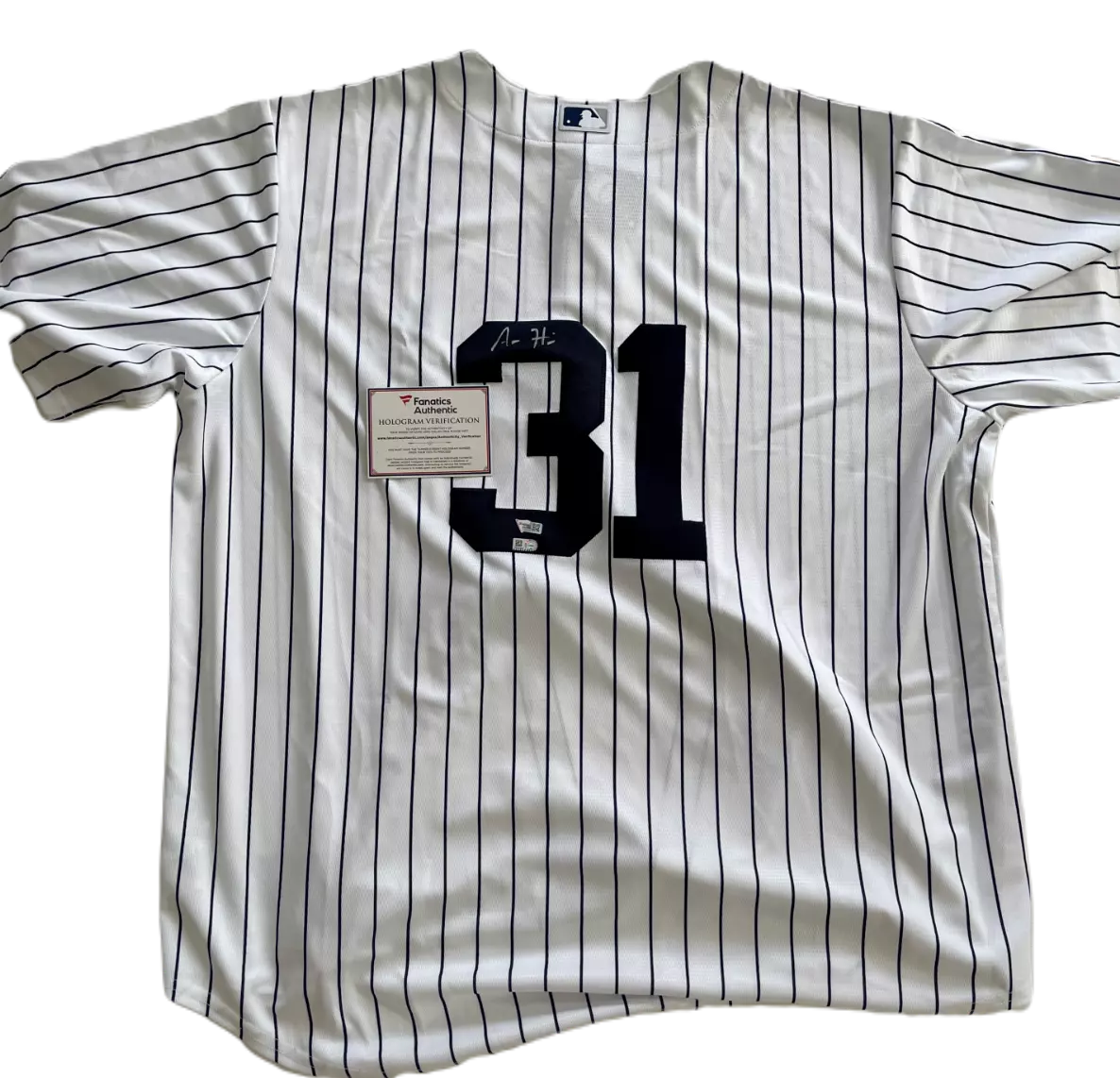 Aaron Hicks New York Yankees Autographed White Authentic Jersey