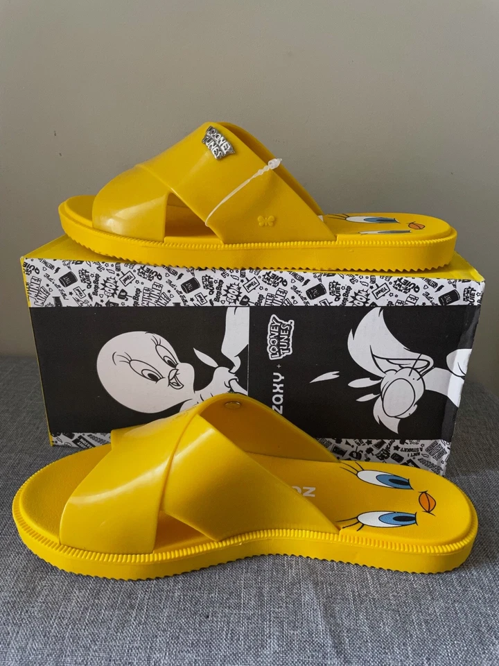 ZAXY LOONEY СЛАЙДЫ TWEETY ПТИЦА ЖЕЛТЫЙ - Изображение 2 из 4