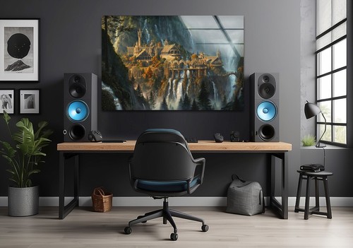 Arte de pared en vidrio Rivendel de El Señor de los Anillos - Imagen 7 de 9