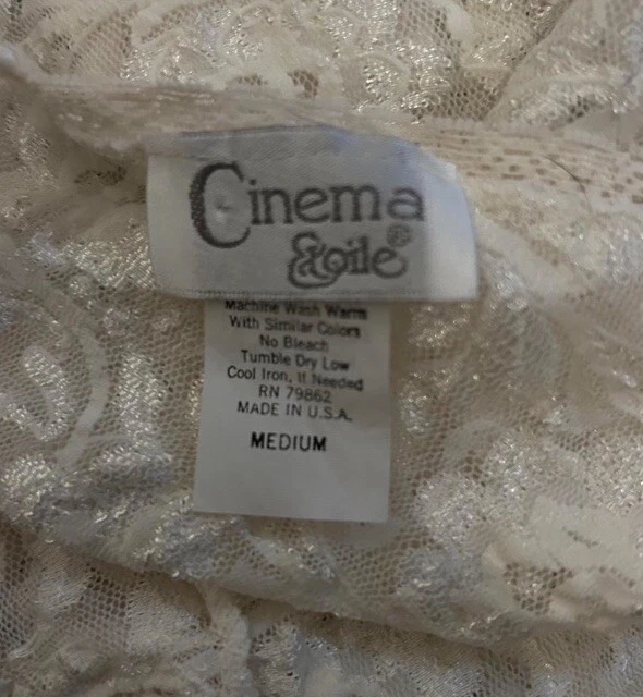 Cinema Etoile Ivory See Through Lace Slip Dress - Image 3 of 4