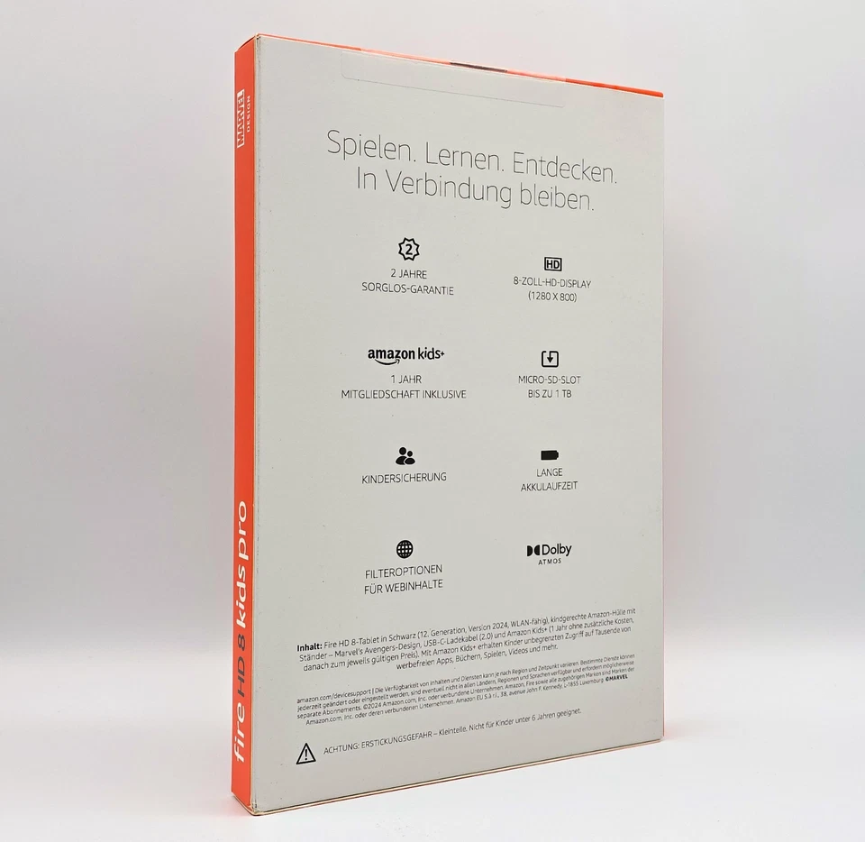 Das neue Amazon Fire HD 8 Kids Pro Tablet | 32GB | 12 Gen. 2024 | Avenger Marvel - Bild 2 von 3