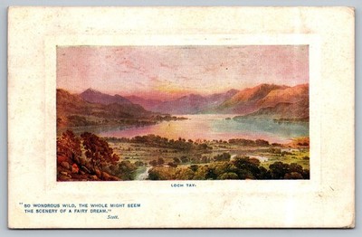 Vintage Loch Tay Scotland Postcard by Raphael Tuck & Sons 1909