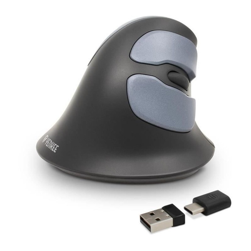 Souris sans fil ergonomique verticale YENKEE YMS 5030 en finition noire mate