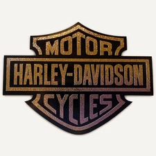 Harley Davidson Gold Decal Logo – Premium Vinyl Sticker for Motorcycle, Car