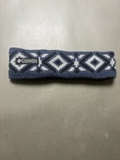 Columbia Unisex Ear Warmer Headband In Navy Blue With Aztec Pattern Fleece Lined
