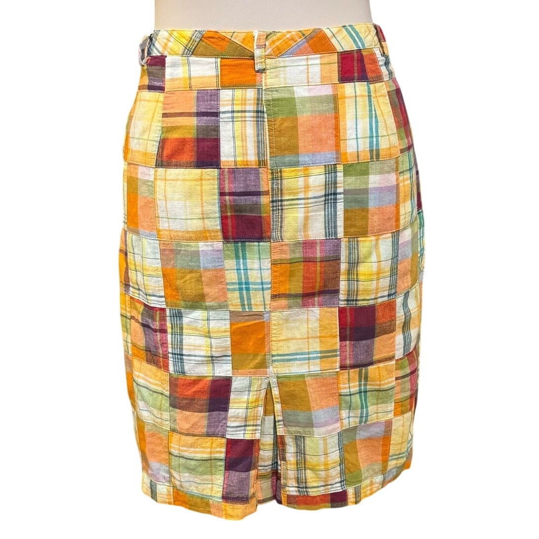 Pendleton Madras Plaid Orange Patchwork Straight … - image 4