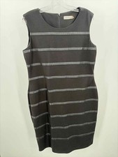 Pre-Owned Calvin Klein Black Size 14 Knee Length Sleeveless Dress