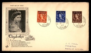 Mayfairstamps Marocco FDC 1953 Regina Elisabetta II Combo Copertina Primo Giorno cca_5019