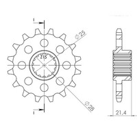 Ritzel P525 - Z17 (DIS.37600) Aprilia 1200 Caponord Abs 13/16