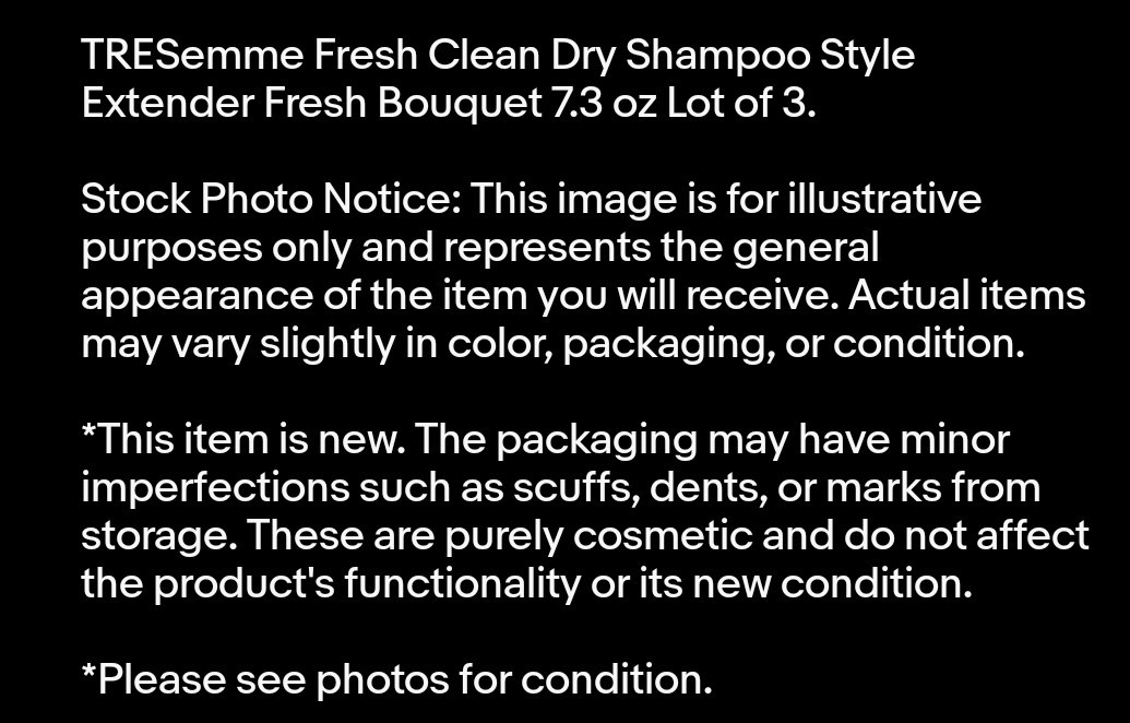 TRESemme Fresh Clean Dry Shampoo Style Extender Fresh Bouquet 7.3 oz Lot of 3