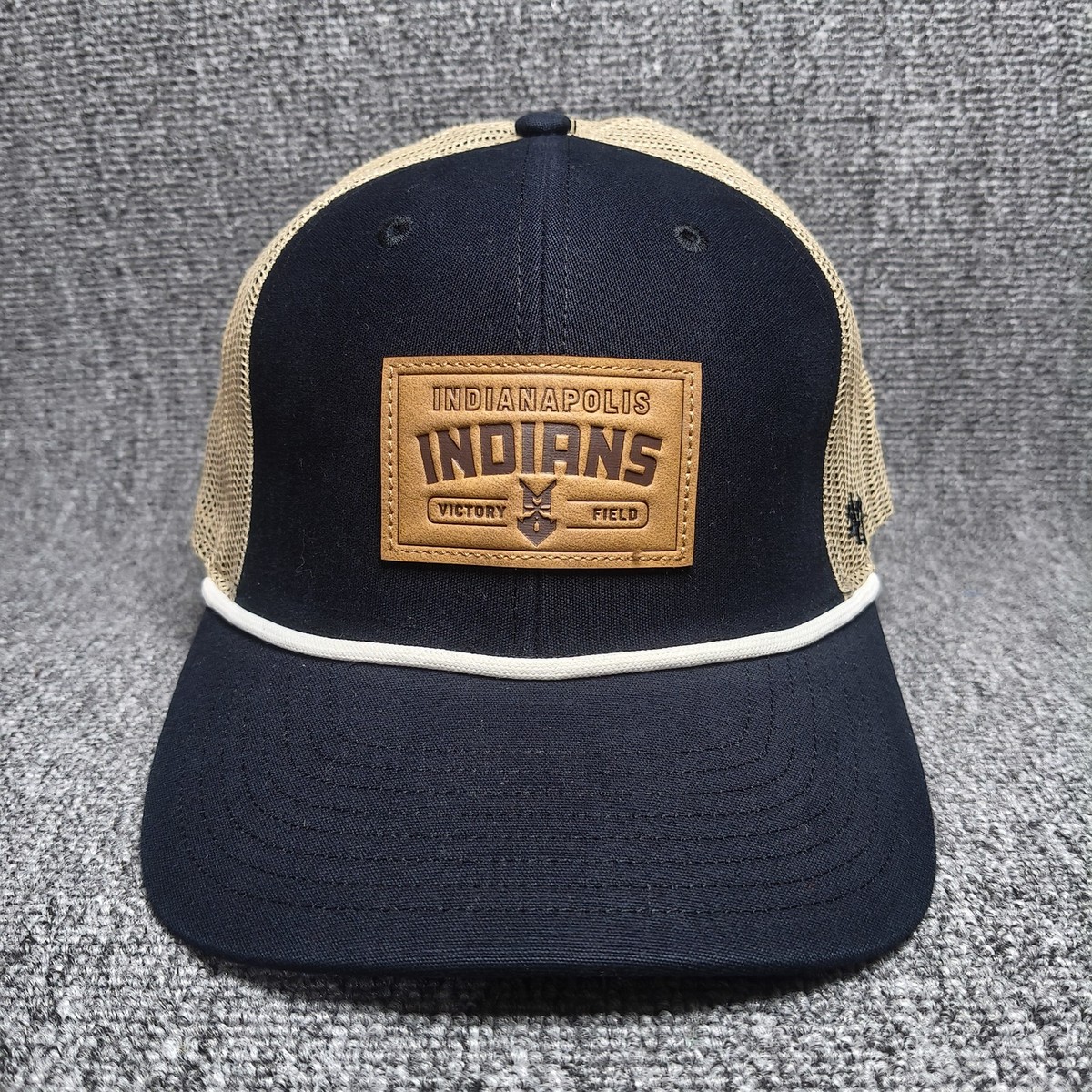 '47 Brand Indianapolis Indians MiLB Trucker Snapback Hat Black Tan Rop