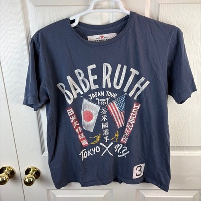 Roots of Fight Baseball Babe Ruth Japan Short Sleeve T-Shirt Large L Men's