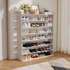 6/7/8 Tier Wooden Shoe Rack Tall Storage Shelf Cabinet Footwear Stand Organiser